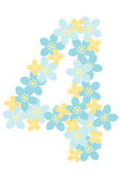 飾り数字「4」