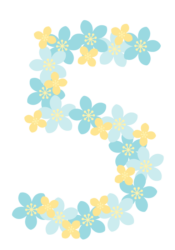 飾り数字「5」