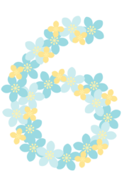 飾り数字「6」