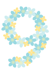 飾り数字「9」