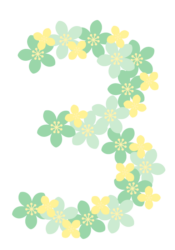 飾り数字「3」