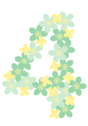 飾り数字「4」