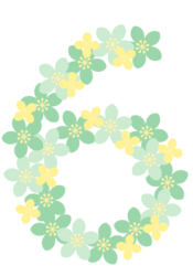 飾り数字「6」