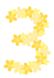 飾り数字「3」