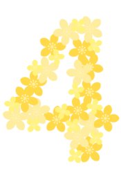 飾り数字「4」