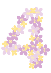 飾り数字「4」