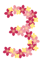飾り数字「3」
