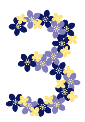 飾り数字「3」