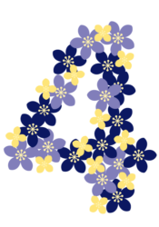 飾り数字「4」