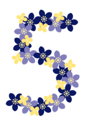 飾り数字「5」