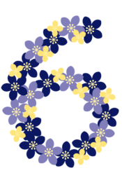 飾り数字「6」