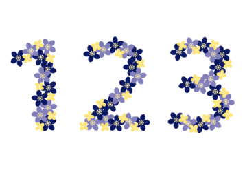 飾り数字「123」