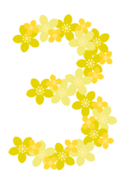 飾り数字「3」