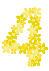 飾り数字「4」