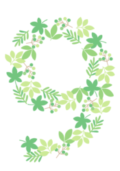 飾り数字「9」