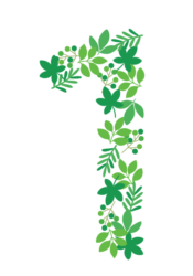 飾り数字「1」
