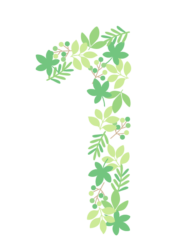 飾り数字「1」