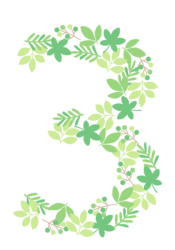 飾り数字「3」