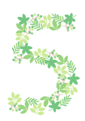 飾り数字「5」