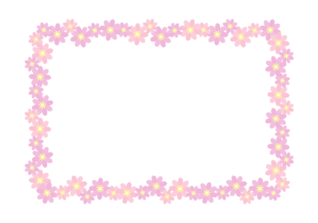 抽象的な花の長方形フレーム