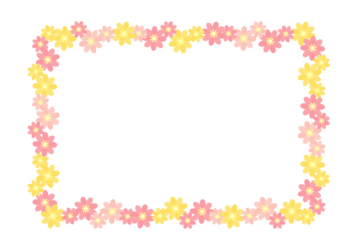 抽象的な花の長方形フレーム