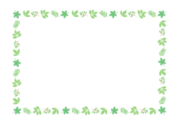 葉と実の長方形フレーム