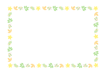 葉と実の長方形フレーム
