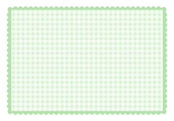 長方形フレーム（黄緑色のギンガムチェック模様）