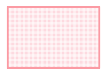長方形フレーム（ピンク色のギンガムチェック模様）