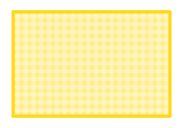 長方形フレーム（黄色のギンガムチェック模様）