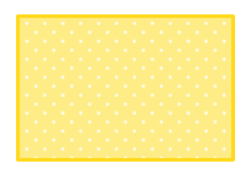 長方形フレーム（黄色の水玉模様）