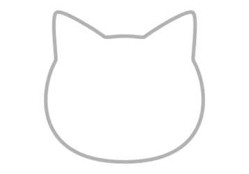 ネコ（猫）顔の形状枠