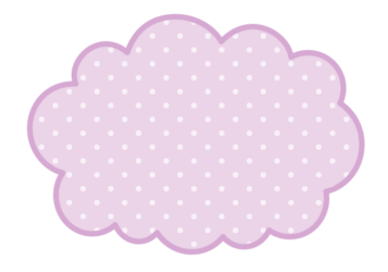 雲形フレーム（ラベンダー色の水玉模様）