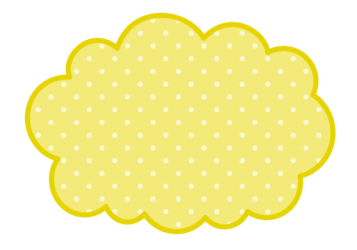 雲形フレーム（金色の水玉模様）