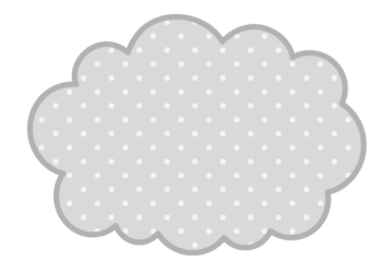 雲形フレーム（グレー色の水玉模様）