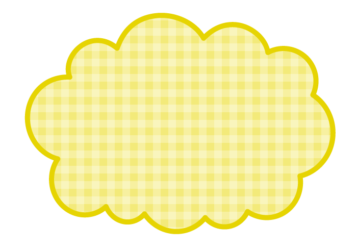 雲形フレーム（金色のギンガムチェック模様）