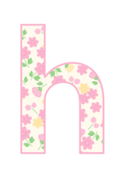 アルファベット「h」
