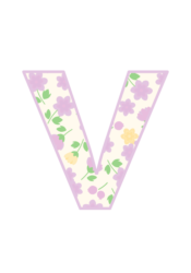アルファベット「v」