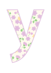 アルファベット「y」
