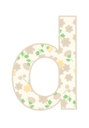 アルファベット「d」