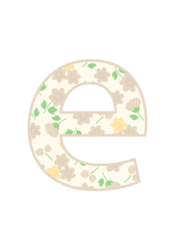 アルファベット「e」