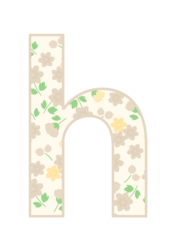 アルファベット「h」