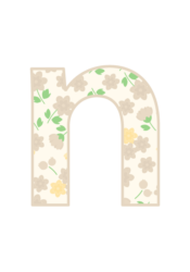 アルファベット「n」