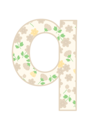 アルファベット「q」