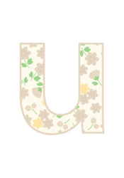 アルファベット「u」