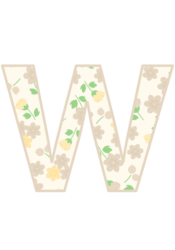 アルファベット「w」