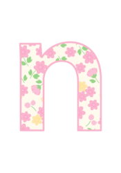 アルファベット「n」