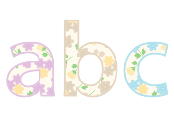 アルファベット「abc」