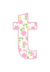アルファベット「t」