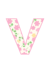 アルファベット「v」